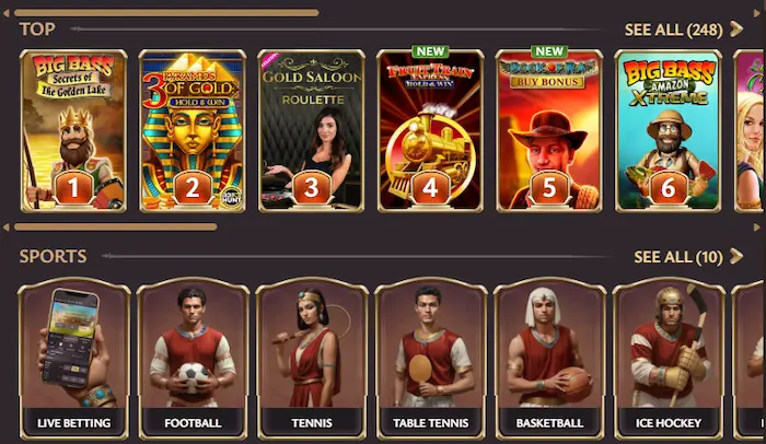 ViciBet Casino games